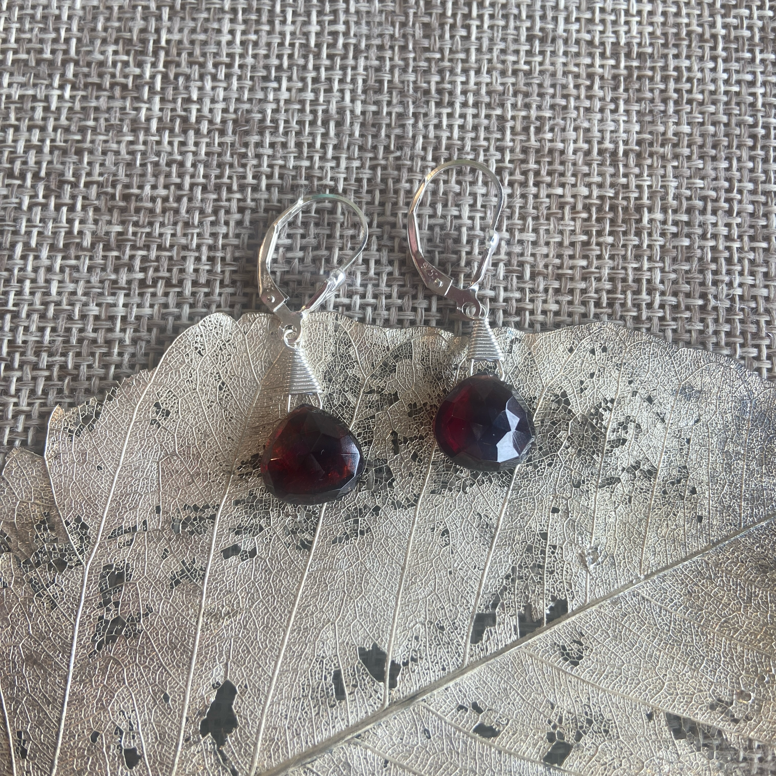 Garnet Briolette Earrings