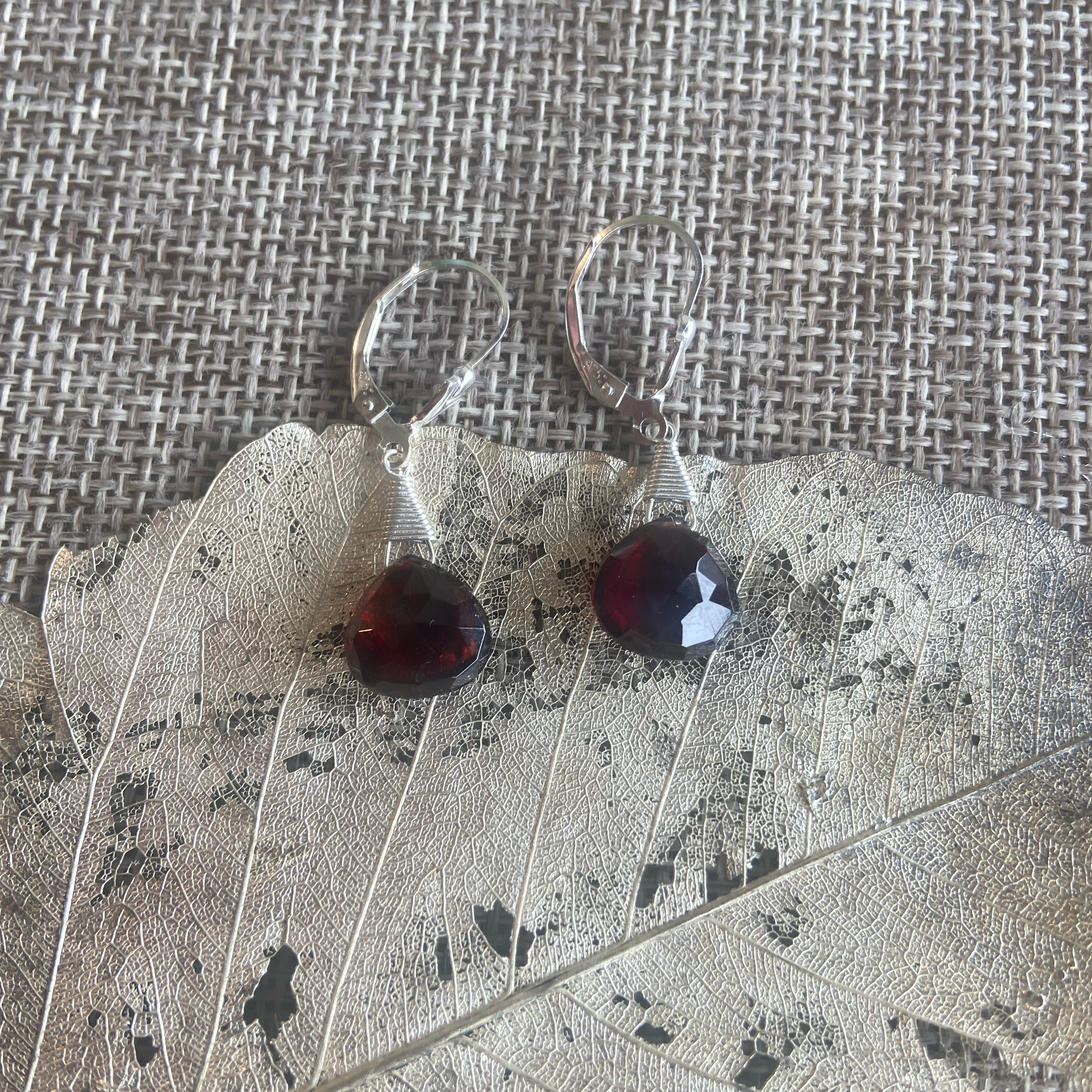 Garnet Briolette Earrings