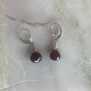 Garnet Briolette Earrings