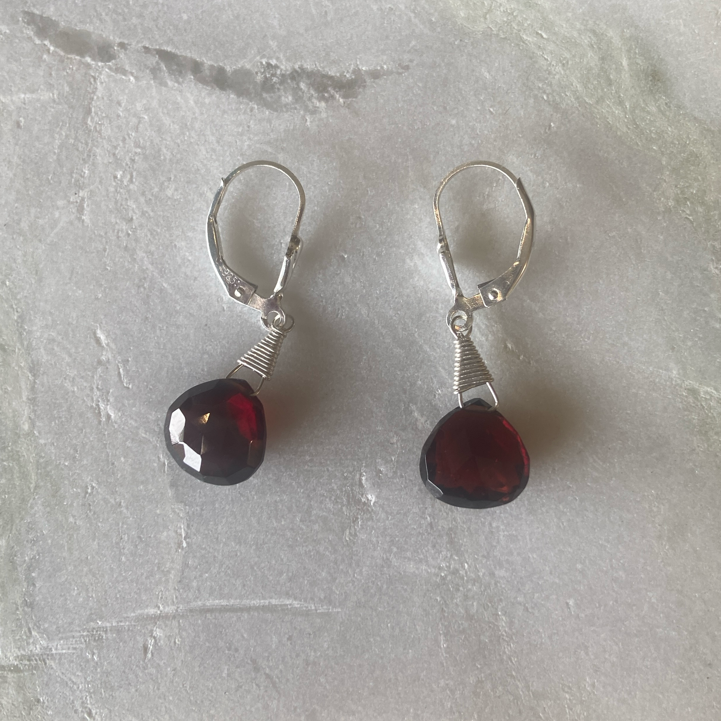 Garnet Briolette Earrings