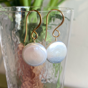 Coin Pearl Earrings