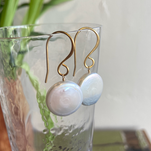 Coin Pearl Earrings