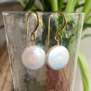 Coin Pearl Earrings