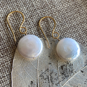 Coin Pearl Earrings