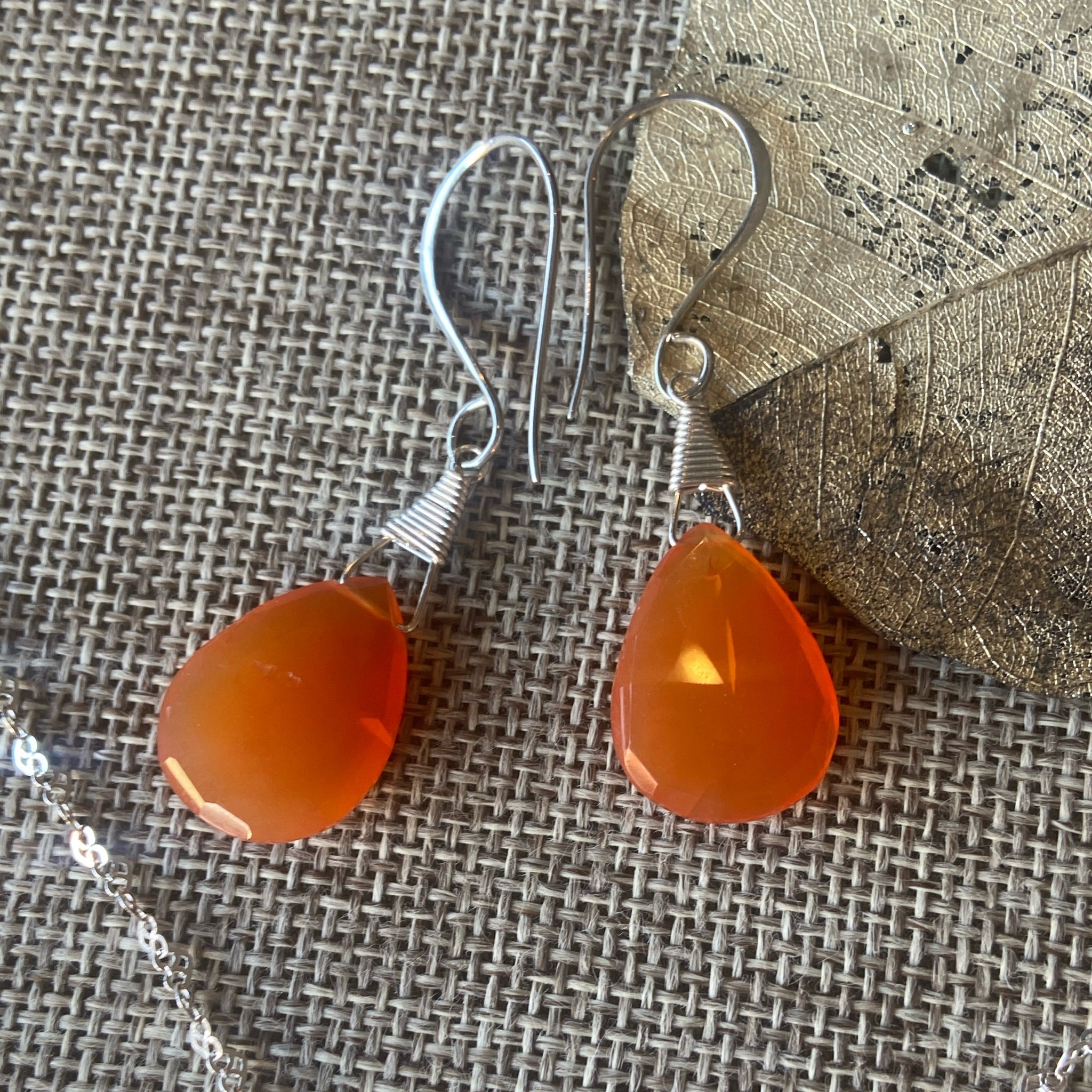 Carnelian Necklace & Earrings