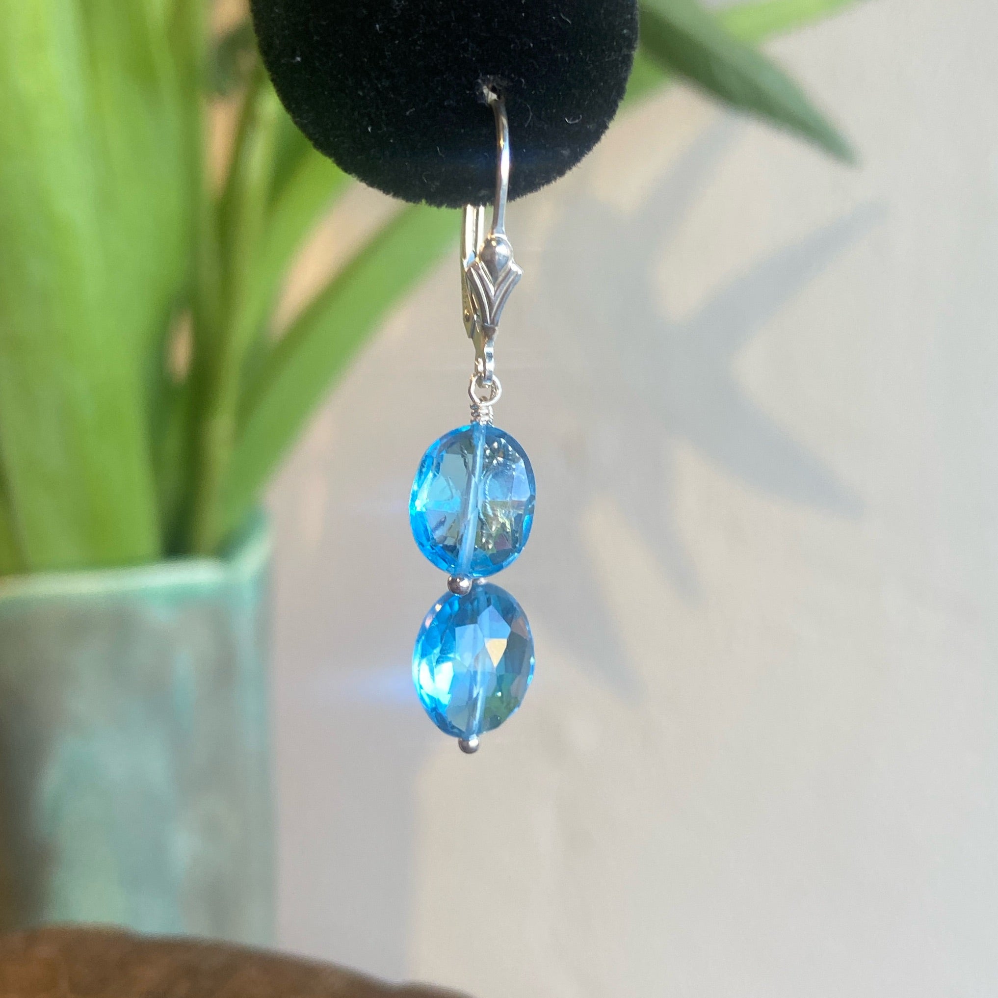 Swiss Blue Topaz Necklace & Earrings